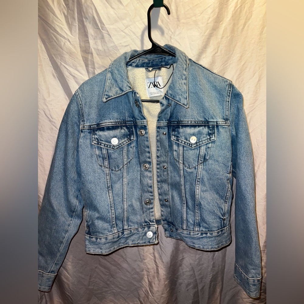 Zara jean jacket with Sherpa